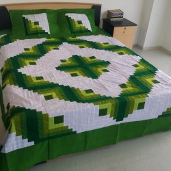 High quality Multi color bed sheet with 2 pillow cove