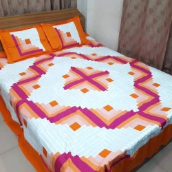 High quality Multi color bed sheet with 2 pillow cover