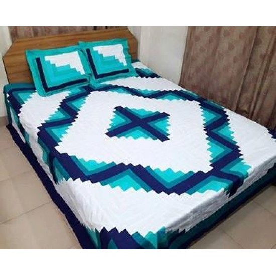 High quality Multi color bed sheet with 2 pillow cover