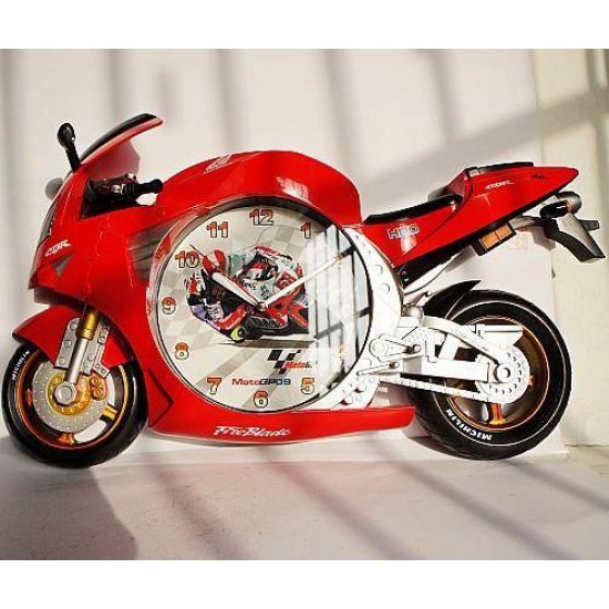 Sports motorbike desk clock 