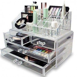Acrylic cosmetics organizer