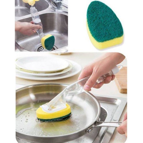 Soap dispenser with dish washer brush Dish wand