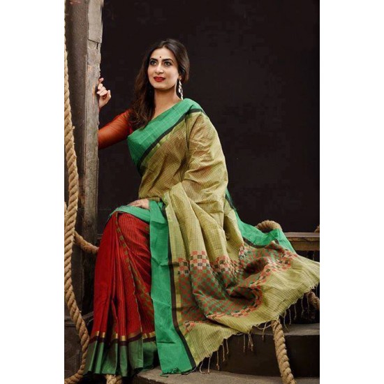 Fashionable Saree with blouse pcs