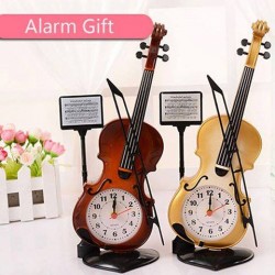 Violin desk clock