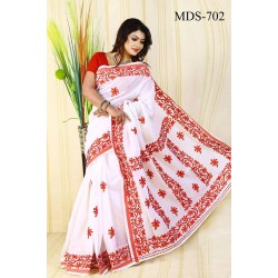 Applique Boishakhi Saree with blouse piece