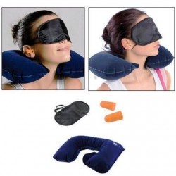 3 In 1 Travel Set Eye Cover Ear Plug Neck Pillow