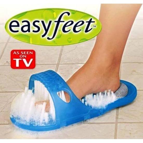 Easy Feet Built-in Pumice Stone Foot Cleaner Shower Feet Soapy Soles Foot Scrubber Cleans & massages your feet As Seen On TV