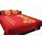Embroidered Applique Bed Cover with two pillow cover