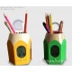 Multi Function Charming Pencil Shaped Tip Pen Holder With Calendar And Electronic Alarm Clock
