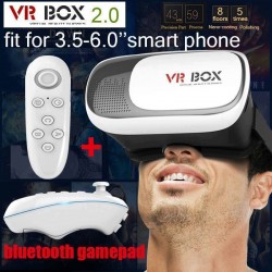 VR BOX Ver.2 Virtual Reality 3D Glasses With Game Remote 