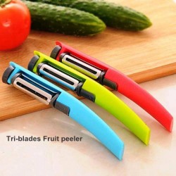 Vegetable And Fruit Tri Blade Peeler