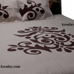 Cut work Applique bed cover with 2 pillow cover