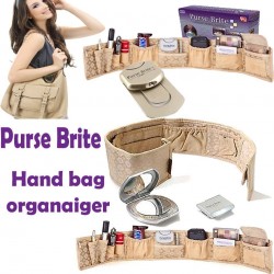 Purse brite hand bag organizer