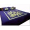 Embroidered Applique Bed Cover with two pillow cover