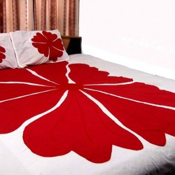 Applique Bed Cover with two pillow cover