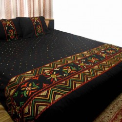 Hand Stitched Bed Cover with two pillow cover