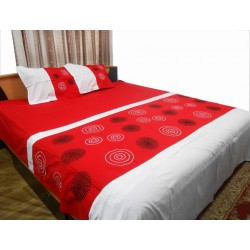 Applique Bed Cover with two pillow cover