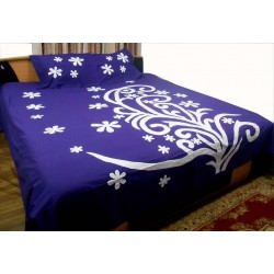 Applique Bed Cover with two pillow cover