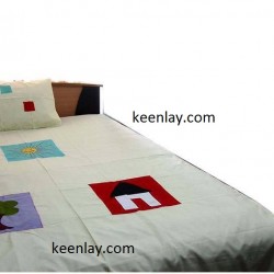Single bed Cover with one pillow cover made with cotton fabric.
