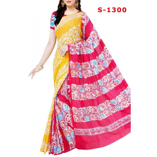 Mom Batik Saree with Blouse Pcs