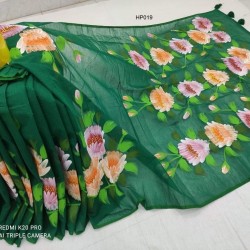 Half Silk Hand Paint saree