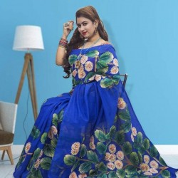Half Silk Hand Paint saree
