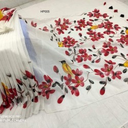 Half Silk Hand Paint saree
