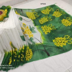 Half Silk Hand Paint saree