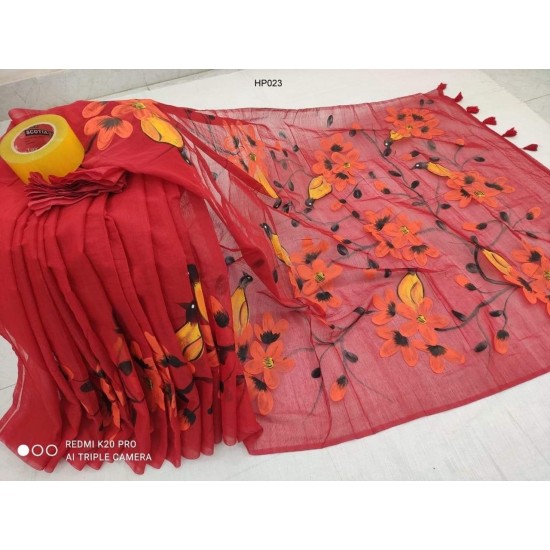 Half Silk Hand Paint saree