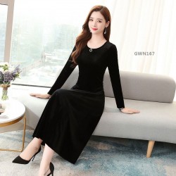 Orginal High Quality China Glossy Luxury Velvet Winter Wear for Woman