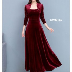 Orginal High Quality China Glossy Luxury Velvet Winter Wear for Woman