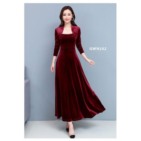 Orginal High Quality China Glossy Luxury Velvet Winter Wear for Woman