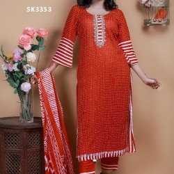 Unstitched Cotton Salwar Kameez