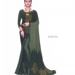 Shamu Silk Ambush Print saree with Blouse piece