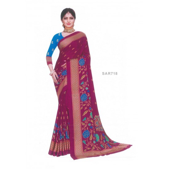 Digital print saree with Blouse piece