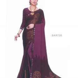 Shamu Silk Ambush Print saree with Blouse piece