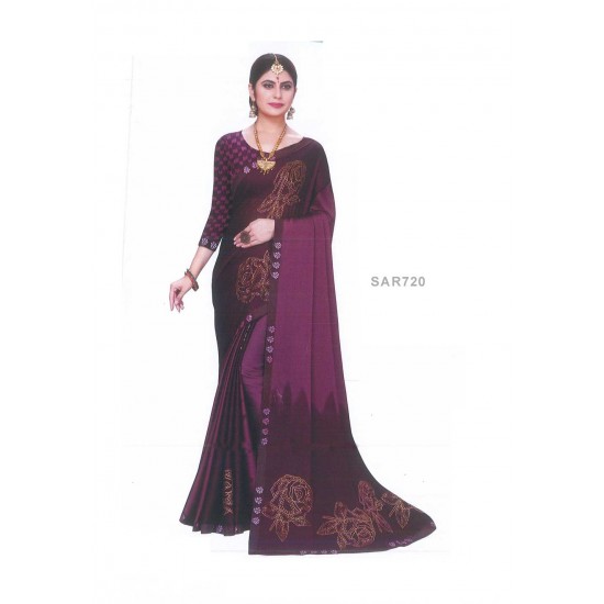Shamu Silk Ambush Print saree with Blouse piece