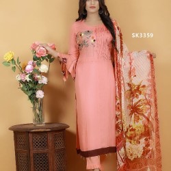 Unstitched Cotton Salwar Kameez