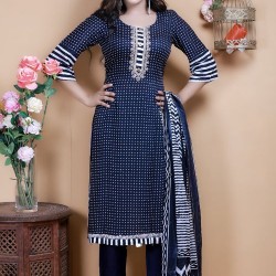 Unstitched Cotton Salwar Kameez