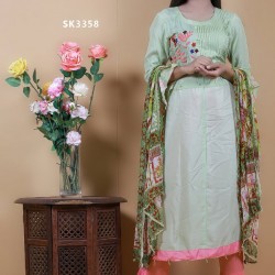 Unstitched Cotton Salwar Kameez