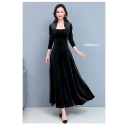 Orginal High Quality China Glossy Luxury Velvet Winter Wear for Woman