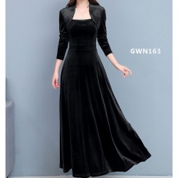 Orginal High Quality China Glossy Luxury Velvet Winter Wear for Woman