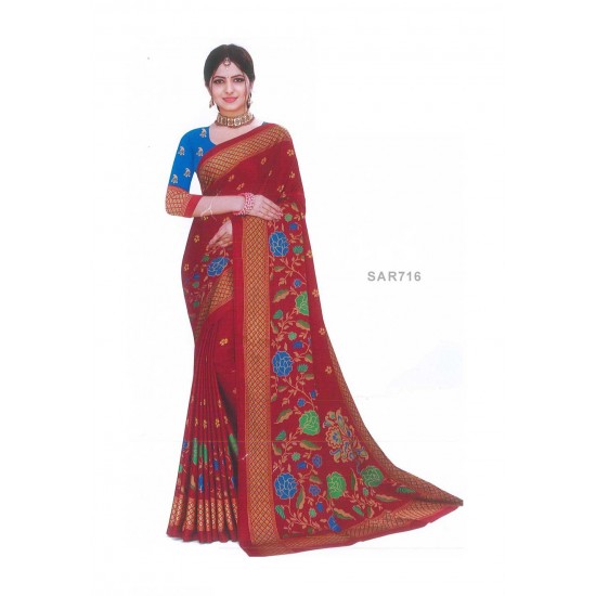 Digital print saree with Blouse piece