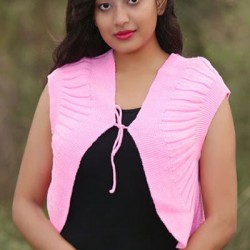 Women Sleeve Less Open Front Shrug DM-406