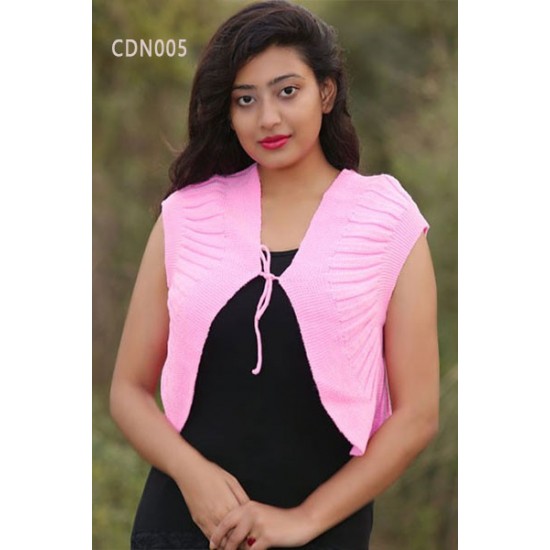Women Sleeve Less Open Front Shrug DM-406