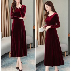 Orginal High Quality China Glossy Luxury Velvet Winter Wear for Woman