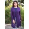 Women Purple Open Knit Front-Open Sweater DM-503