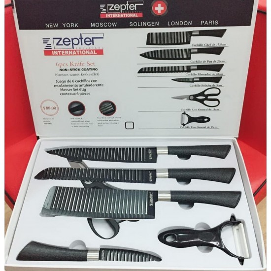 Kitchen Knife Set 6 Pcs Knife Set For Chef Zepter