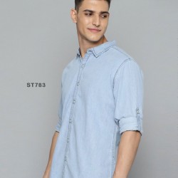 Denim Casual Long Sleeve Shirt