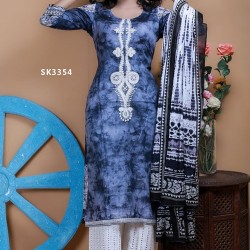 Unstitched Cotton Salwar Kameez